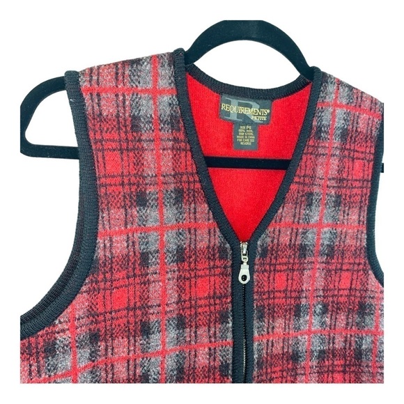 NWT‎ Vintage Women's Wool Zip Vest with Scottish Terrier Scottie Dogs Sz PS - Picture 2 of 7